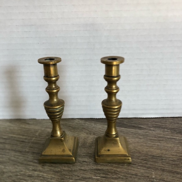 Vtg Miniature Brass Candle Holders - Picture 3 of 11